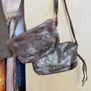 We The Free Shimmering Brown Crossbody Bag